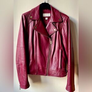 MICHAEL Michael Kors Leather Moto Jacket size L